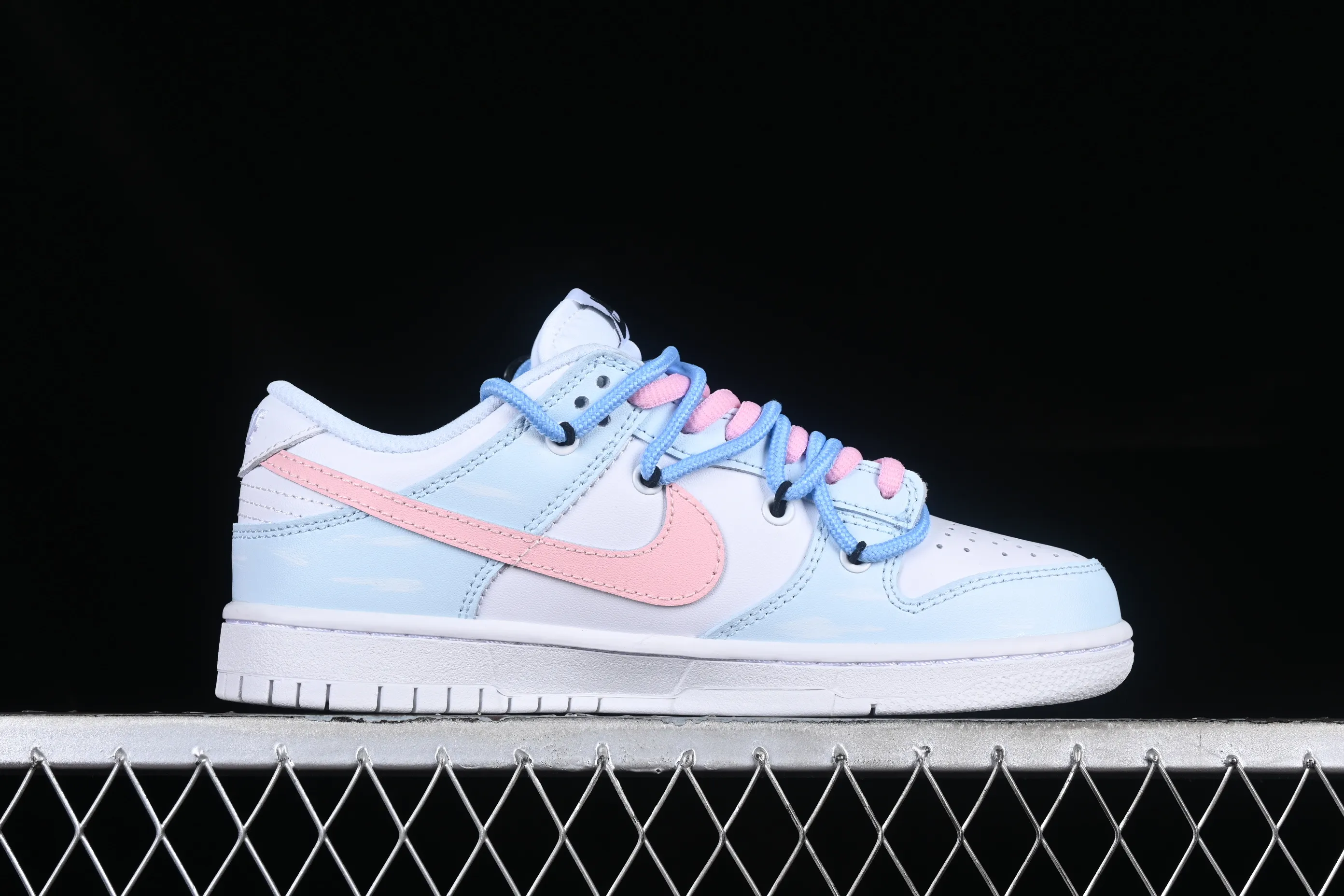 All categories Nk SB Dunk series Nk SB Dunk Low low-top sneakers Nk Dunk Low Cupid Macaron white and blue pink love vibe distressed SB strap low-top casual sneakers DD1503-109